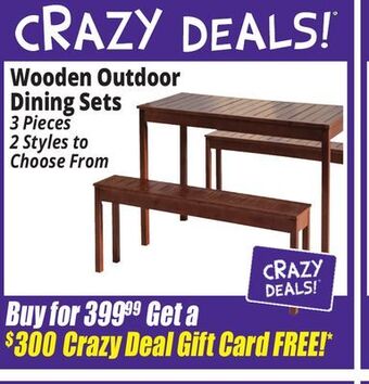 Ocean State Job Lot Wooden outdoor dining sets offer