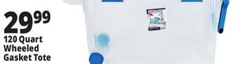 Ocean State Job Lot 120 quart wheeled gasket tote offer