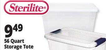 Ocean State Job Lot 56 quart storage tote offer