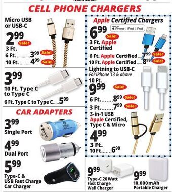 Ocean State Job Lot Cell phone chargers offer