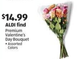 Aldi Premium Valentine's Day Bouquet offer