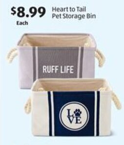 Aldi Heart to Tail Pet Storage Bin offer