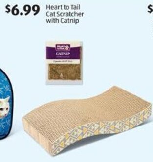 Aldi Heart to Tail Cat Scratcher with Catnip offer