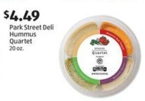 Aldi Park Street Deli Hummus Quartet 20 oz offer