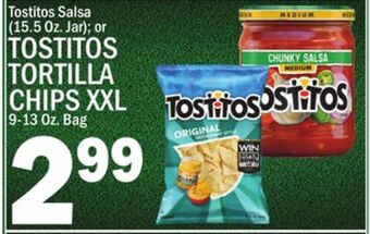 C Town Tostitos tortilla chips xxl 9-13 oz. bag offer