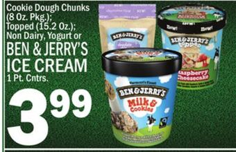 C Town Ben & jerry's ice cream 1 pt. cntrs offer