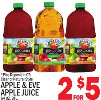 C Town Apple & eve apple juice offer