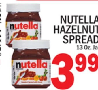 C Town Nutella hazelnut spread offer