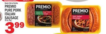 C Town Premio pure pork italian sausage offer