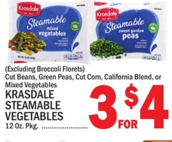 C Town Krasdale steamable vegetables offer