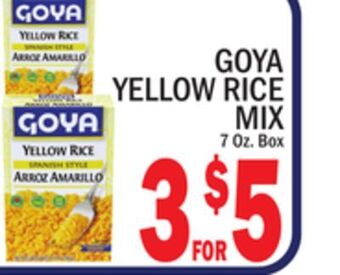 C Town Goya yellow rice mix offer