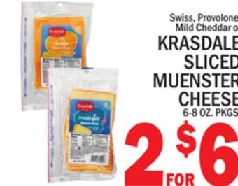 C Town Krasdale sliced muenster cheese offer
