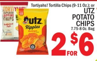C Town Utz potato chips 7.75-8 oz. bag offer