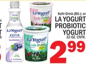 C Town La yogurt probiotic yogurt 32 oz. cntr offer