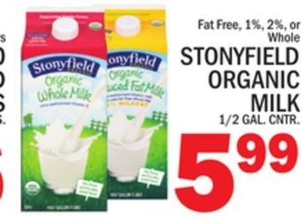 C Town Stonyfield organic milk offer