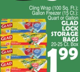 Bravo Supermarkets Glad lock storage bags, 20-25 ct. box offer