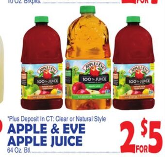 Bravo Supermarkets Apple & eve apple juice offer