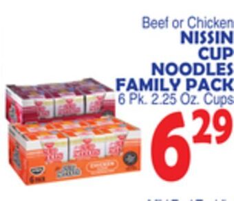 Bravo Supermarkets Nissin cup noodles family pack offer