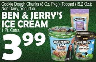 Bravo Supermarkets Ben & jerry's ice cream 1 pt. cntrs offer