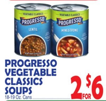 Bravo Supermarkets Progresso vegetable classics soups offer