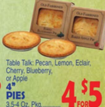 Bravo Supermarkets 4" pies offer