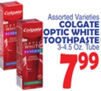 Bravo Supermarkets Colgate optic white toothpaste offer