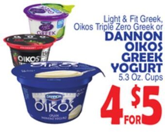 Bravo Supermarkets Dannon oikos greek yogurt offer