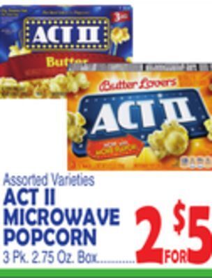 Bravo Supermarkets Act ii microwave popcorn offer