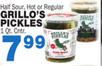 Bravo Supermarkets Grillo's pickles offer