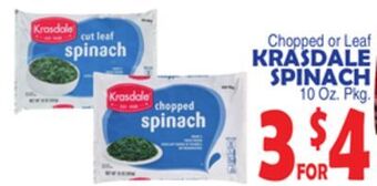 Bravo Supermarkets Krasdale spinach offer