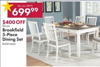 Boscov's Brookfield 5-piece dining set offer
