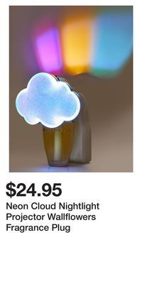 Bath & Body Works Neon cloud nightlight projector wallflowers fragrance plug offer
