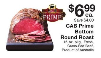 Fairway Store Market Cab prime bottom round roast offer