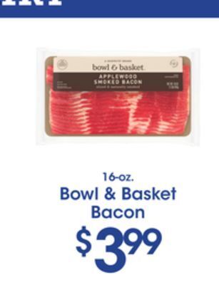 Price Rite Bowl & basket bacon offer
