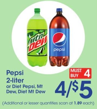 Price Rite Pepsi 2-liter offer