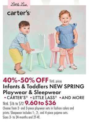 Boscov's Infants toddlers new spring playwear sleepwear offer