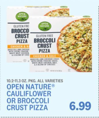 Kings Food Markets Open nature® cauliflower or broccoli crust pizza offer