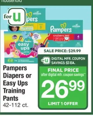 ACME Pampers diapers or easy ups training pants offer
