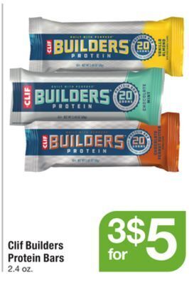 ACME Clif builders protein bars offer