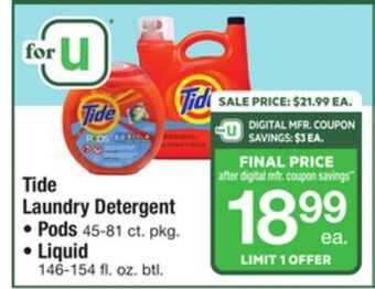 ACME Tide laundry detergent offer