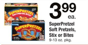 ACME Superpretzel soft pretzels, stix or bites offer