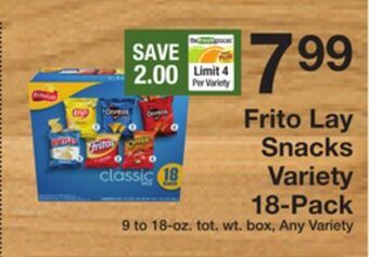 The Fresh Grocer Snacks variety 18-pack offer