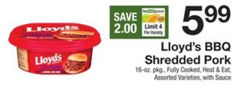 The Fresh Grocer Bbq shredded pork offer
