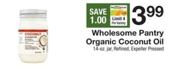 The Fresh Grocer Organic coconut oil offer