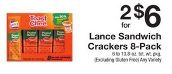 The Fresh Grocer Sandwich crackers 8-pack offer