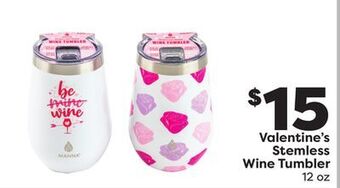 Weis Markets Valentine's stemless wine tumbler offer
