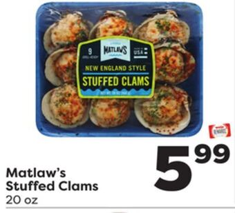 Weis Markets Matlaw's stuffed clams offer