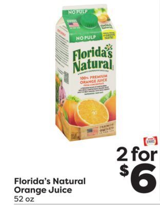 Weis Markets Florida's natural orange juice offer