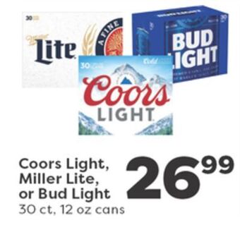 Weis Markets Coors light, miller lite, or bud light offer