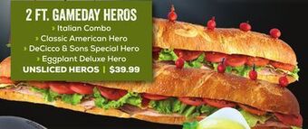DeCicco & Sons 2 ft. gameday heros offer